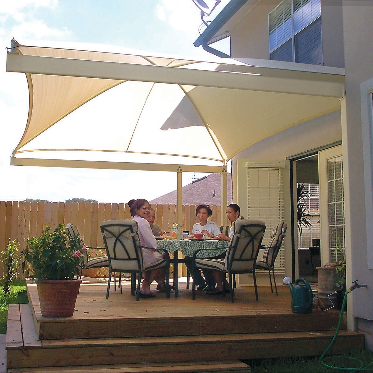 How To Shade Your Deck Or Patio With A Diy Awning Family Handyman