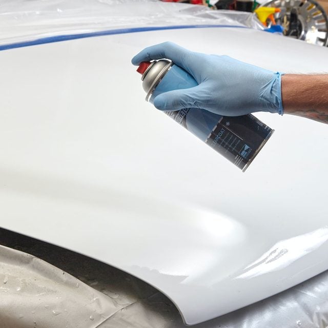 Spray on the Clear Coat Car Repair 8