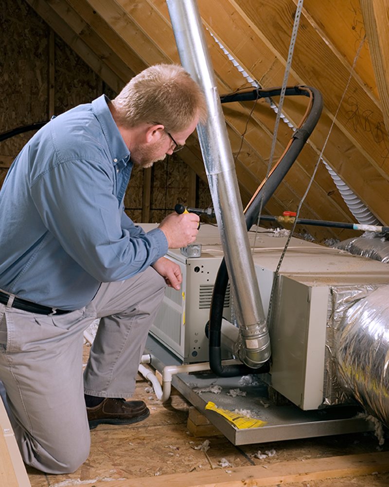 installing furnace in an attic