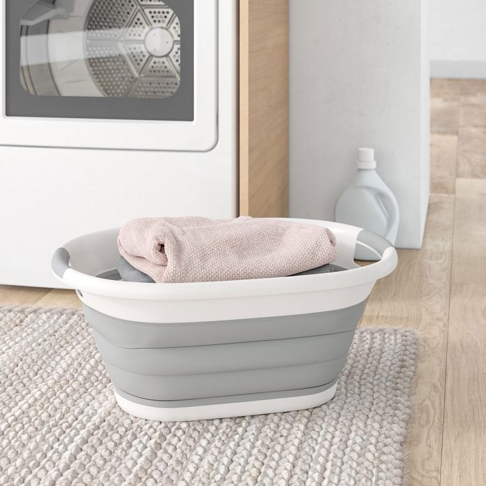 Collapsible+plastic+oval+laundry+basket