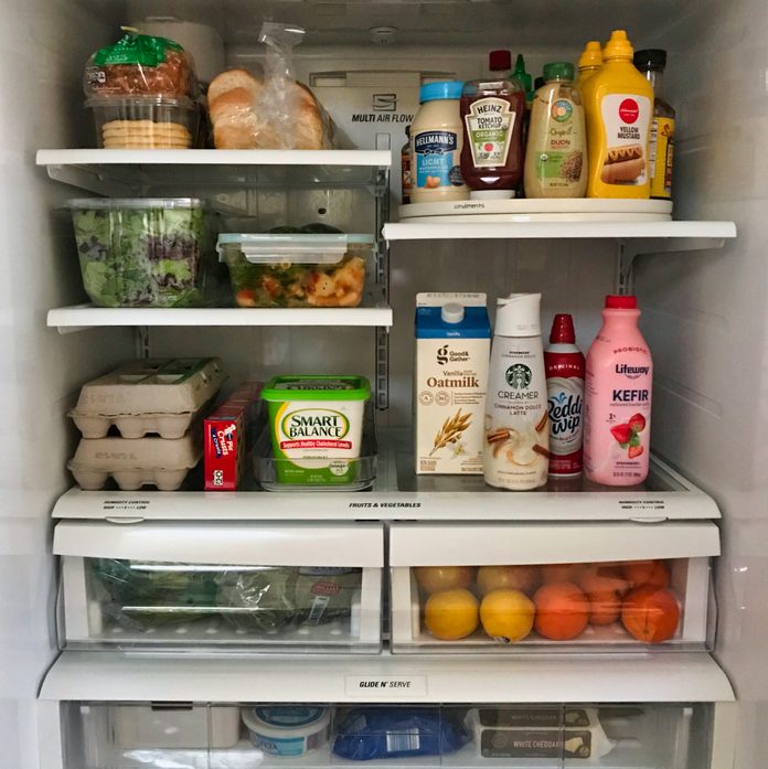Finished fridge organization