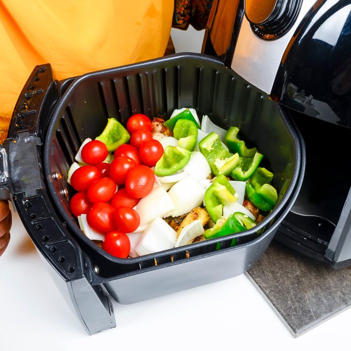 Seasoned vegetable air fryer cooked for healthier oil free foods Gettyimages 1221410932
