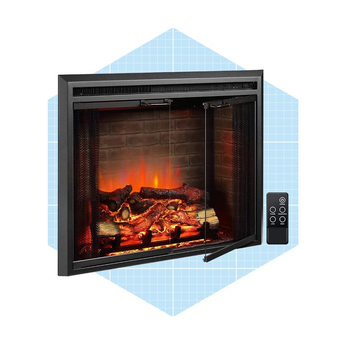 Puraflame Klaus Electric Fireplace Insert With Fire Crackling Sound Ecomm Amazon.com