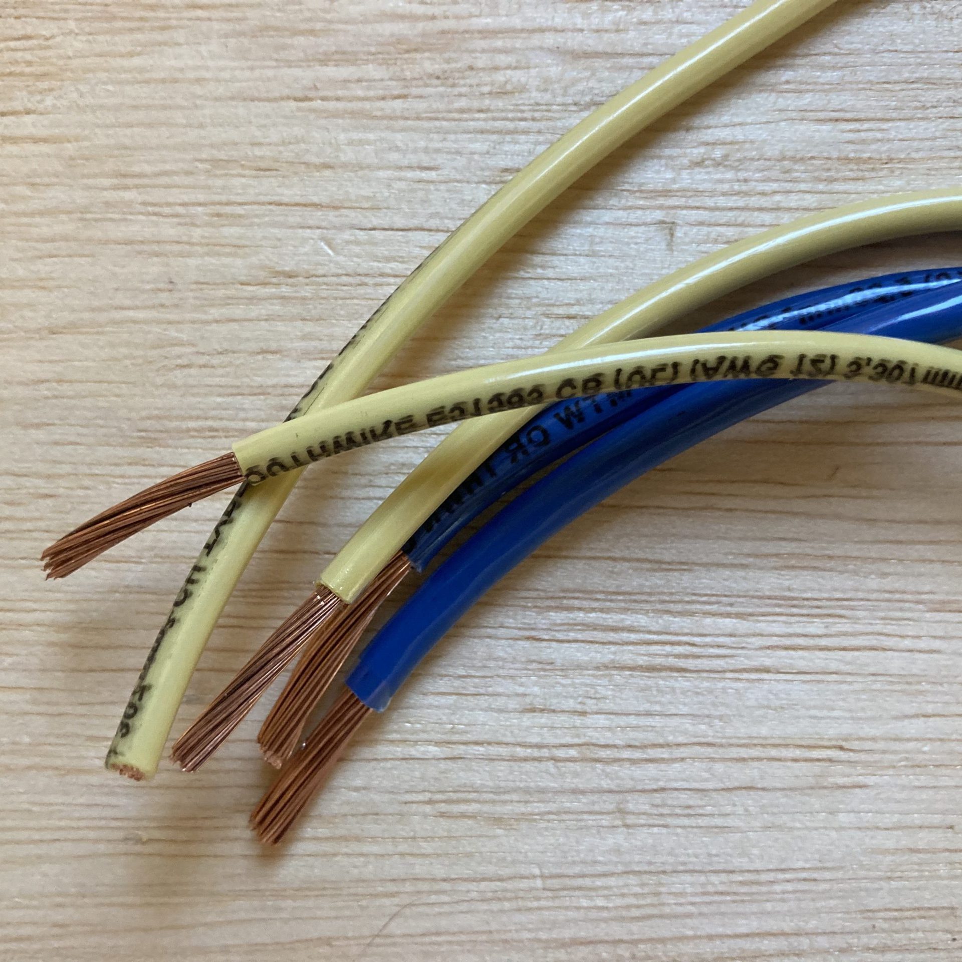 Blue Yellow wires