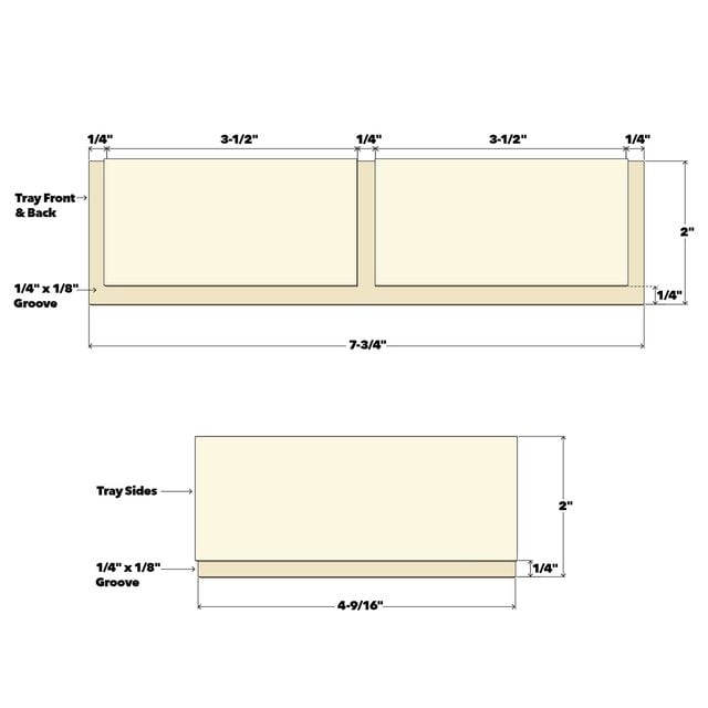 Jewelry Box Tray Dimensions