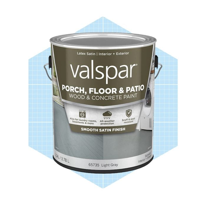 Valspar Light Gray Satin Exterior Porch And Floor Paint
