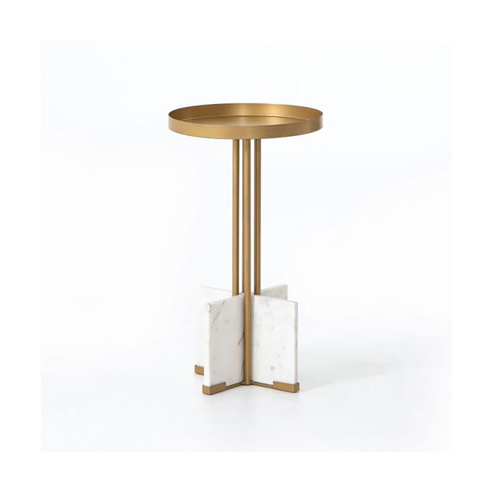 Brass Marble End Table Img11o