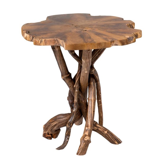 Raw Wood End Table Lohr+solid+wood+pedestal+end+table