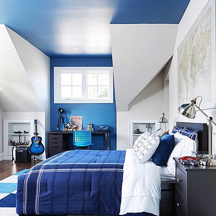 blue ceiling paint