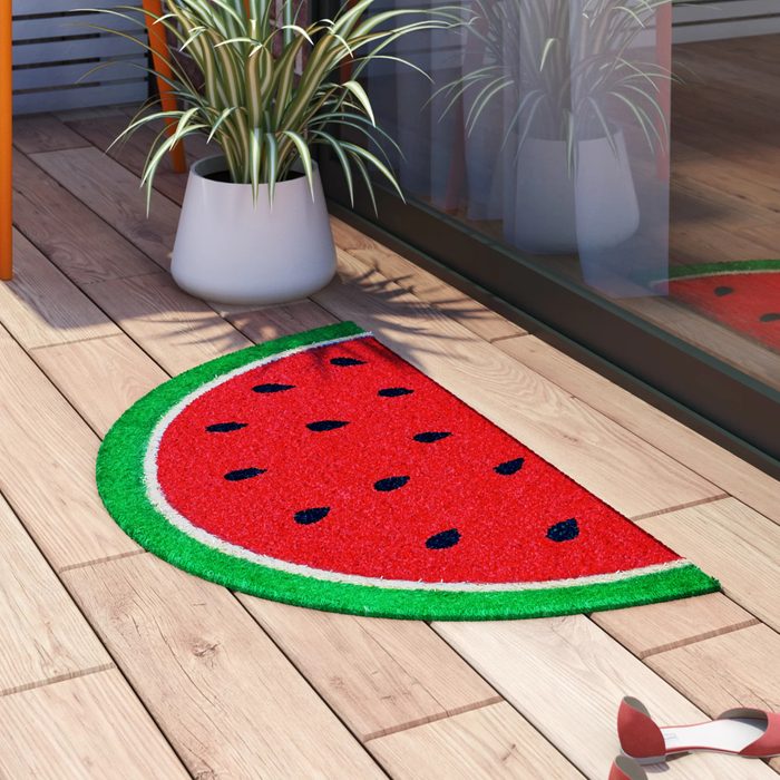 Achraf+watermelon+slice+29+in.+x+17+in.+non Slip+outdoor+door+mat
