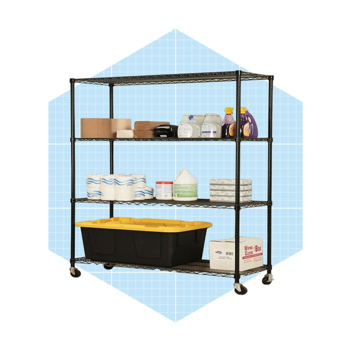 Adjustable Shelving Unit With Wheels