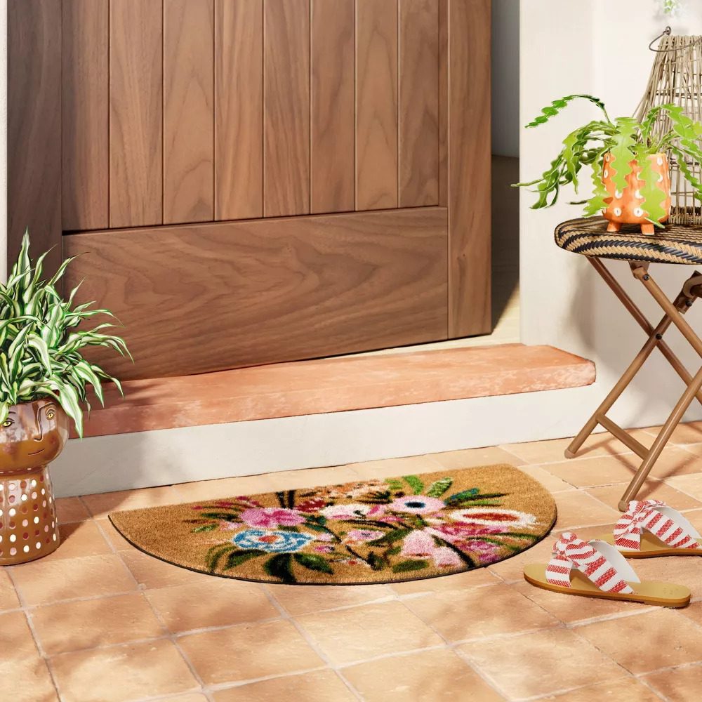 Painted Floral Doormat Ecomm Via Target.com