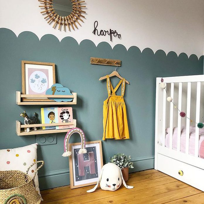 Scalloped Wall Kids Room