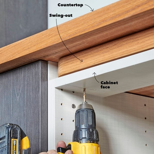 Drill a hole for the threaded insert