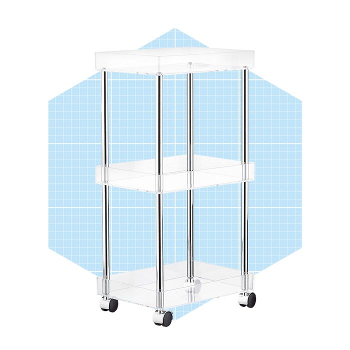 3 Tier Acrylic Rolling Cart Ecomm Containerstore.com