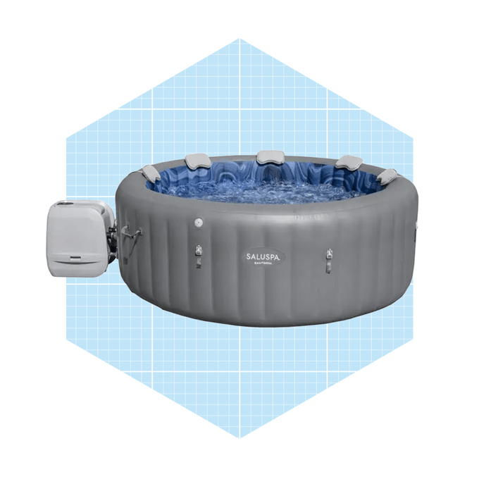 Saluspa Santorini 5 7 Person Hot Tub Spa Ecomm Vai Homedepot.com