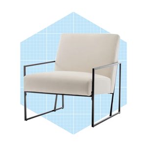 Burbuqe Industrial Slant Metal Arm Accent Chair Ecomm Wayfair.com
