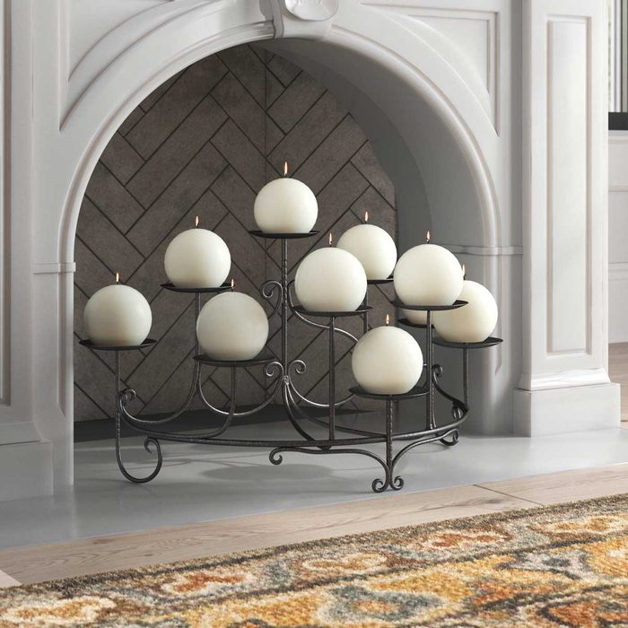 Fireplace Screen Candles