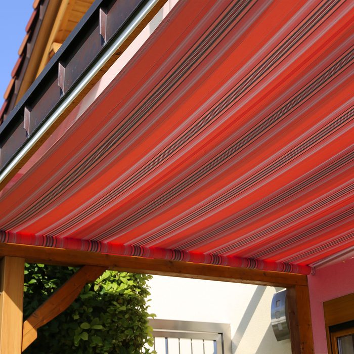New Awning In A Back Yard