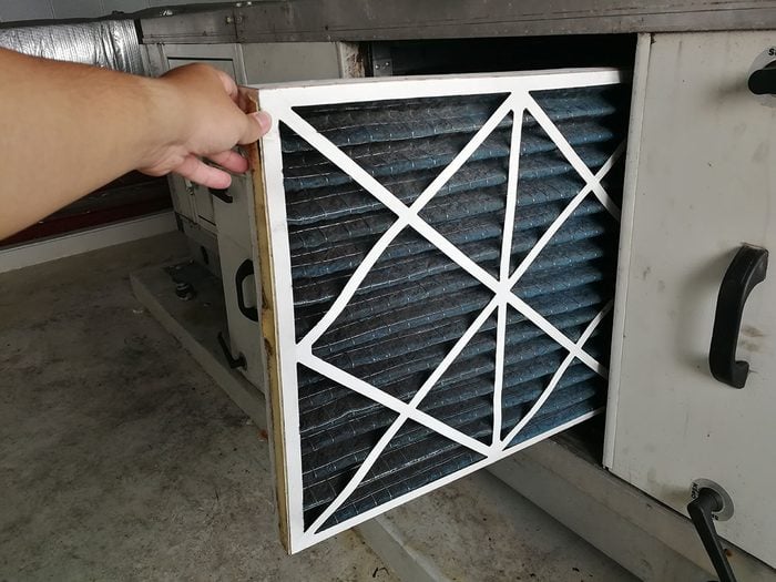 taking out furnace filter
