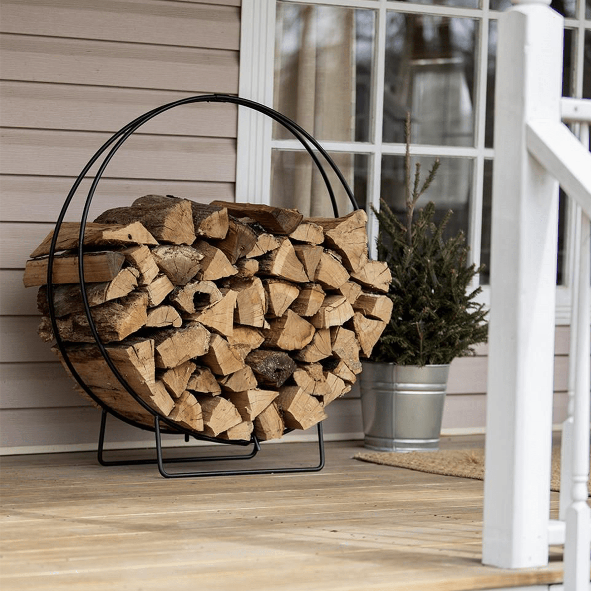 Log Holder Log Rack Metal Log Basket Wood Burning Stove Holder Fire Place Tidy 