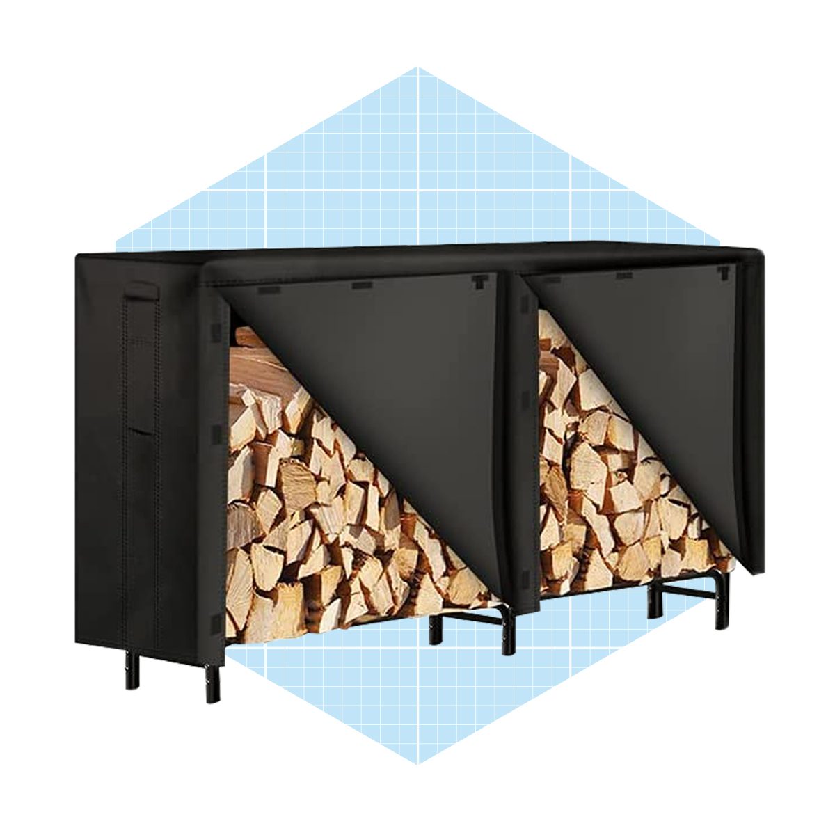Amagabeli 8ft Firewood Log Rack With Cover Ecomm Amazon.com