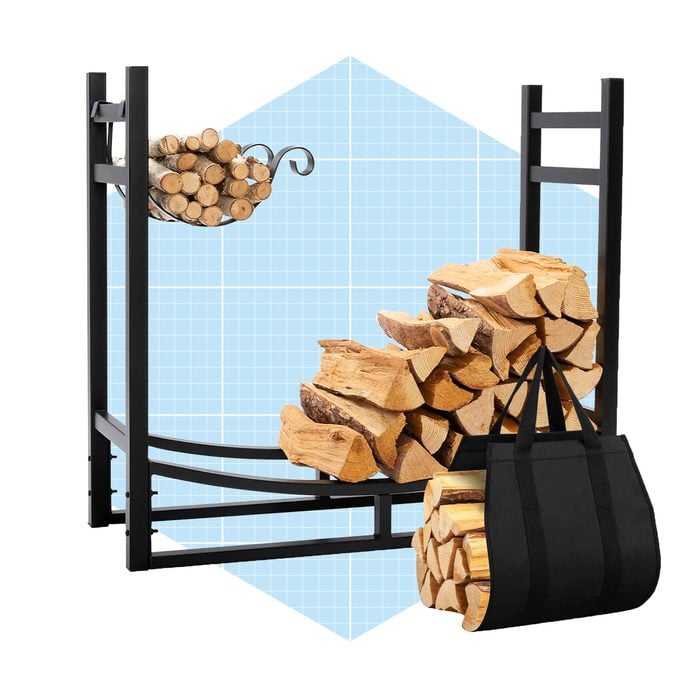 Doeworks Heavy Duty Firewood Racks 3 Feet Indoor:outdoor Log Rack With Kindling Holder Ecomm Amazon.com