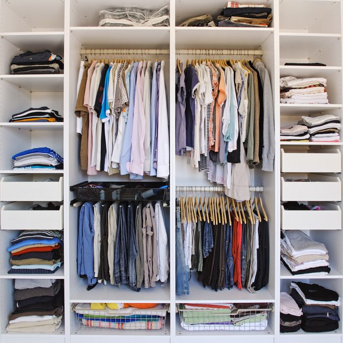 organized home closet right before fall