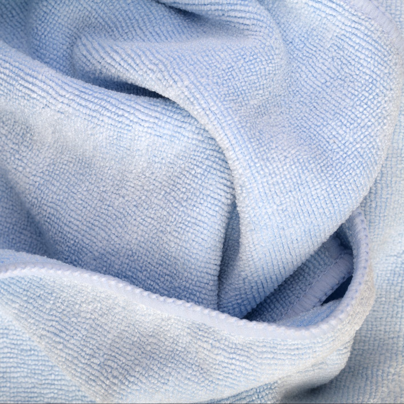 Blue microfiber cleaning cloth