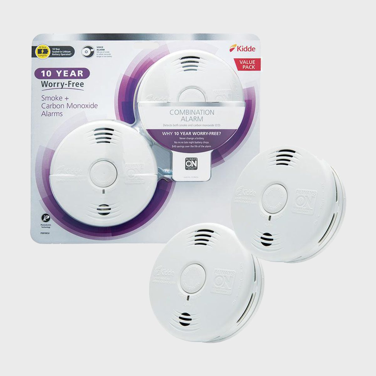 10 Year Worry Free Smoke And Carbon Monoxide Detector 2 Pack