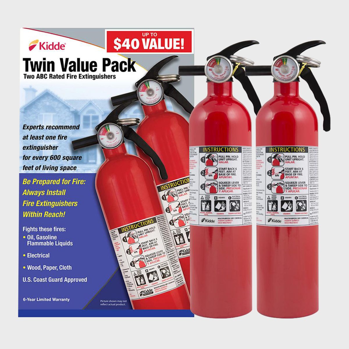 Basic Use Fire Extinguisher 2 Pack