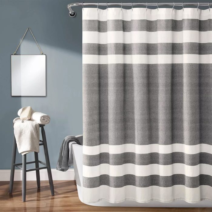 Cape Cod Stripe Yarn Dyed Cotton Shower Curtain Lush Décor