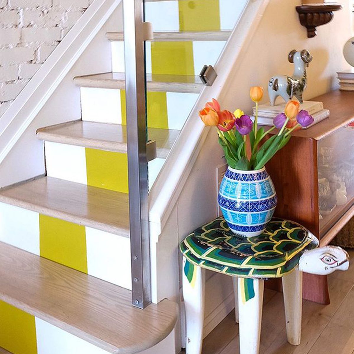9 DIY Painted Stairs Ideas
