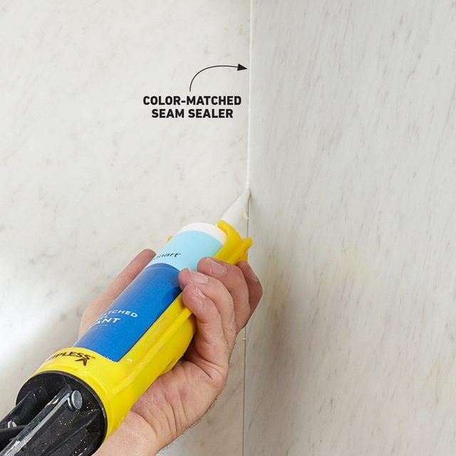 Caulking joints with a bead of seam sealer