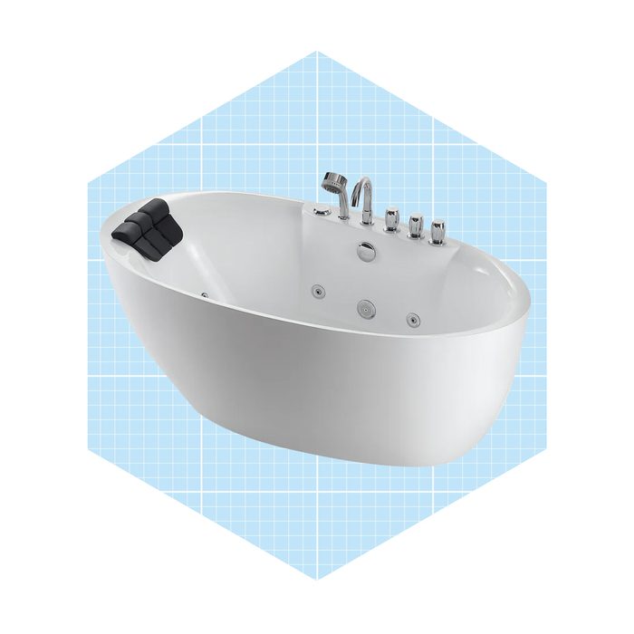 Freestanding Whirlpool Acrylic Bathtub With Faucet Ecomm Wayfair.com