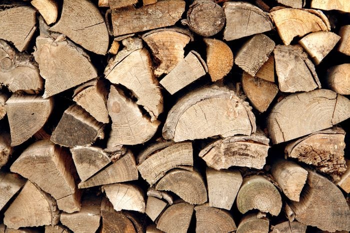 Pile of Kiln-dried firewood.