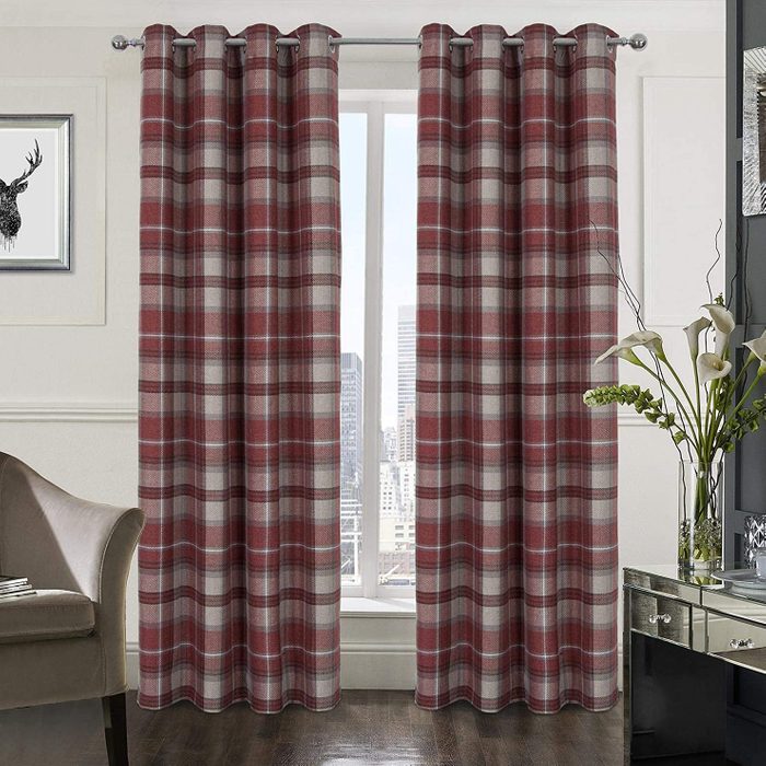 Plaid Tartan Check Modern Classic Window Treatment Curtain:drapes
