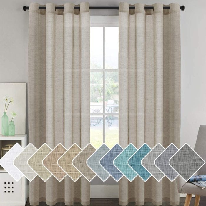 Ultra Elegant Natural Linen Curtains Soft Linen Sheer Curtains