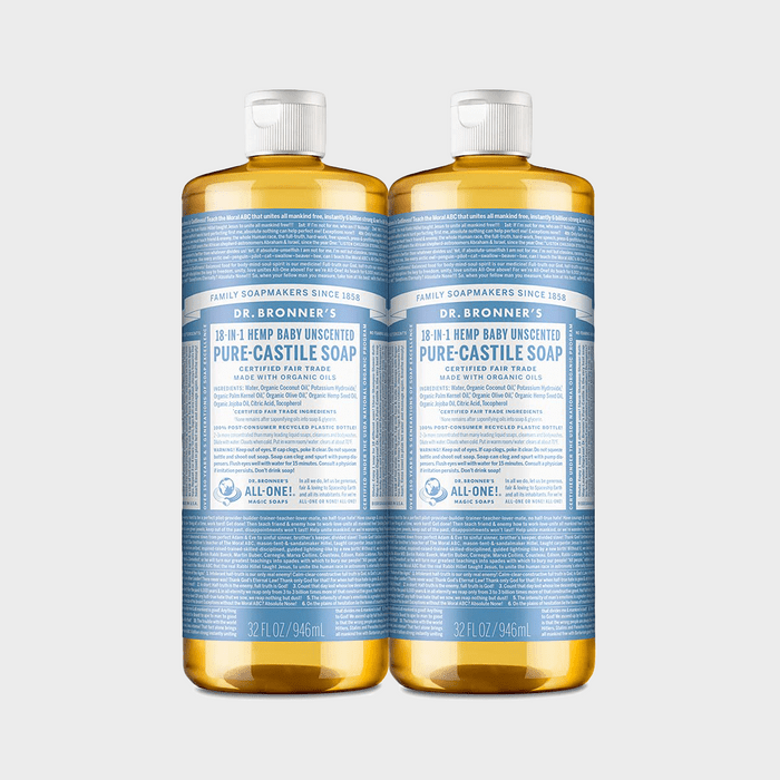 Dr. Bronner’s Pure Castile Liquid Soap Baby Unscented 32 Ounce