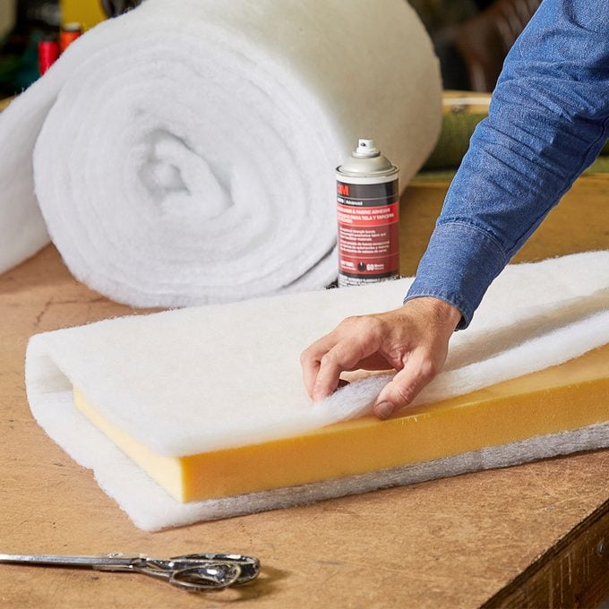 Using Batting to Stiffen Foam for upholstery
