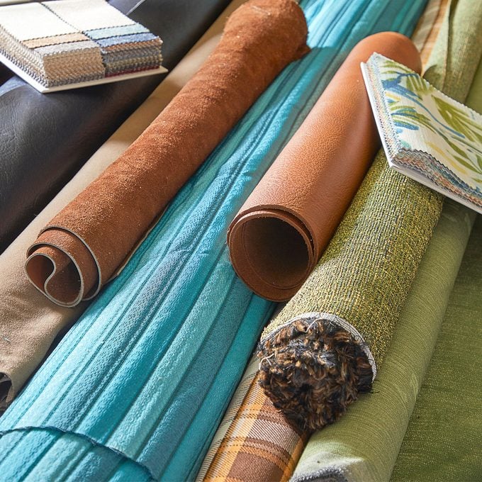 various upholstery fabrics