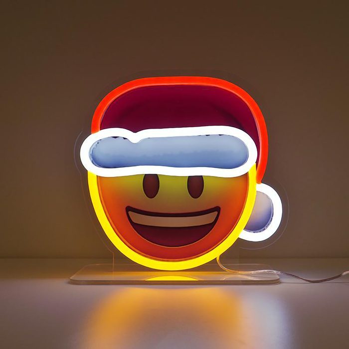 Christmas Santa Emoji Neon Sign