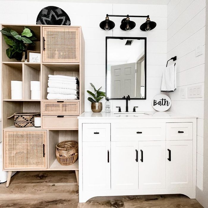 Modern Boho Bathroom Cabinet 