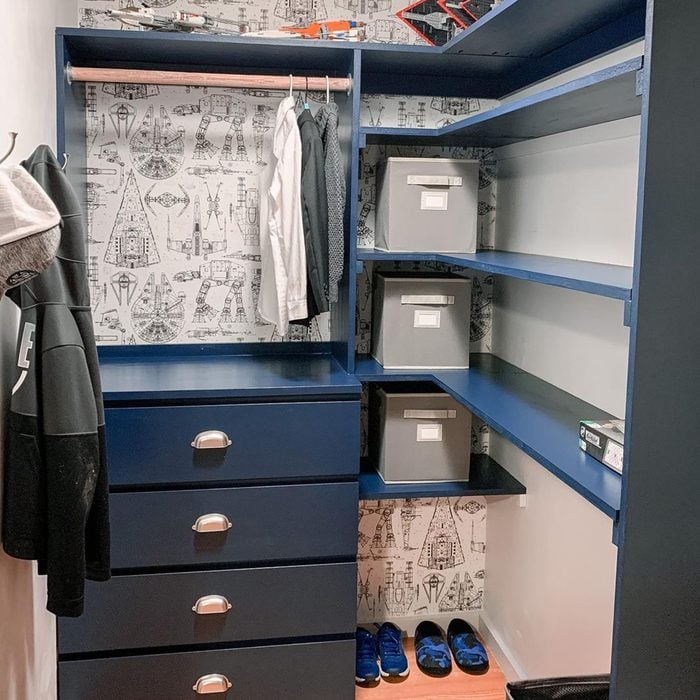 Small Walk In Closet Ideas, No Dresser Clothes Storage Ideas