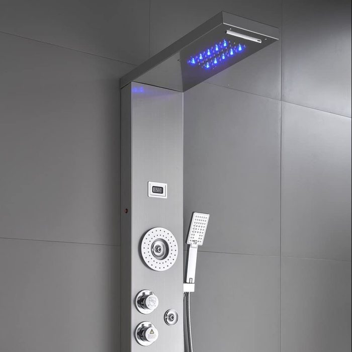 Ello&allo Stainless Steel Shower Panel Tower System Ecomm