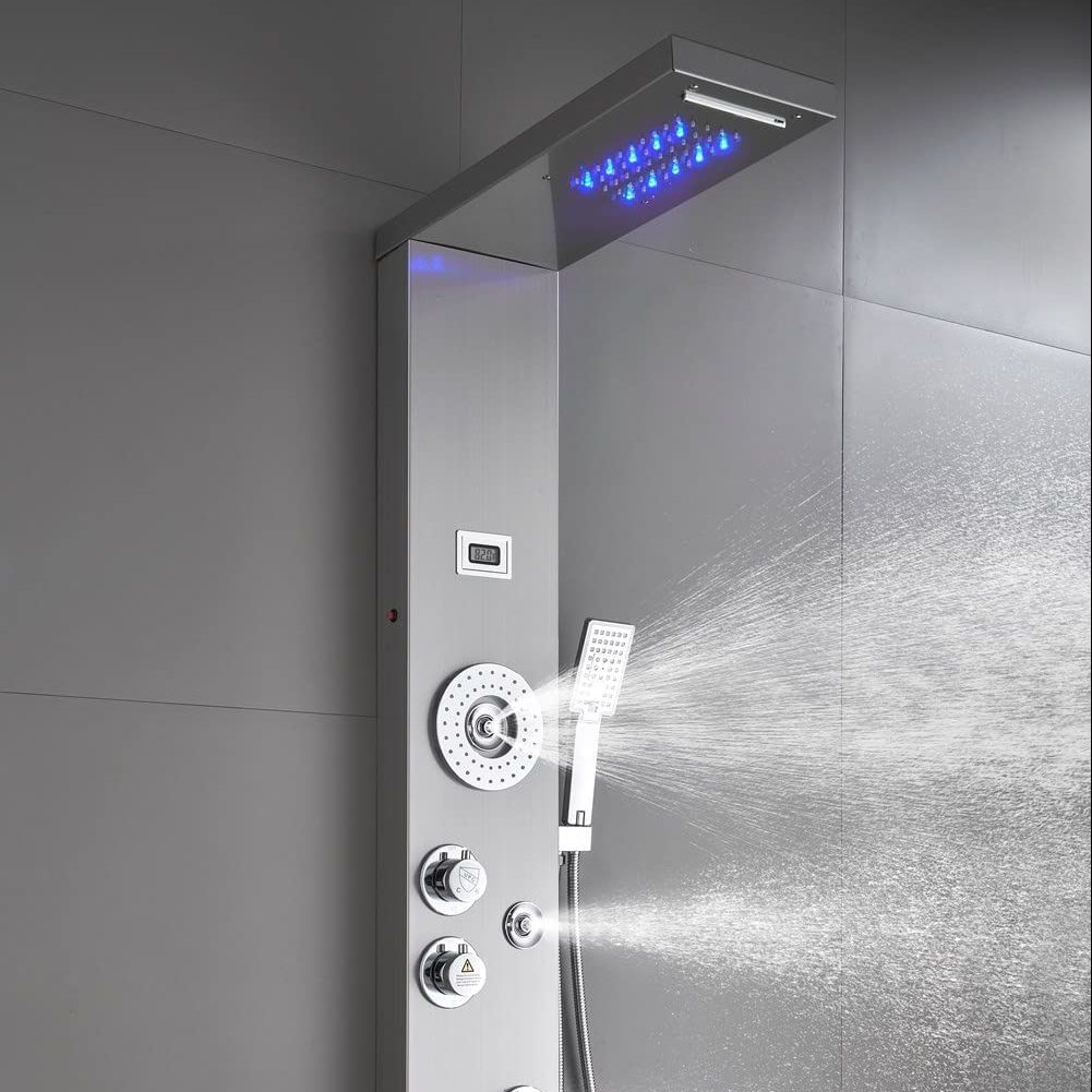 Ello&allo Stainless Steel Shower Panel Tower System Feature Ecomm