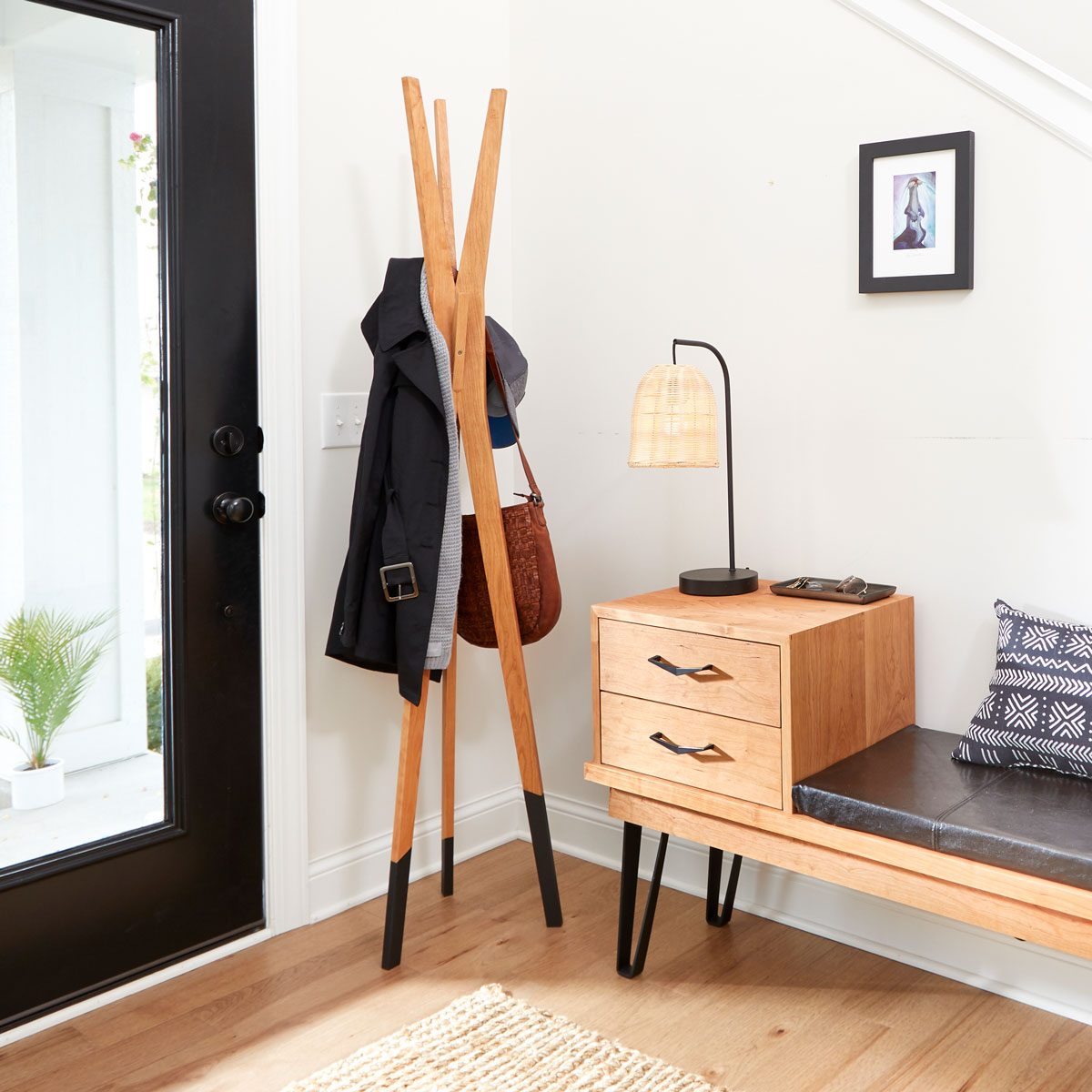 How to Build a Mid-Century Modern Coat Rack
