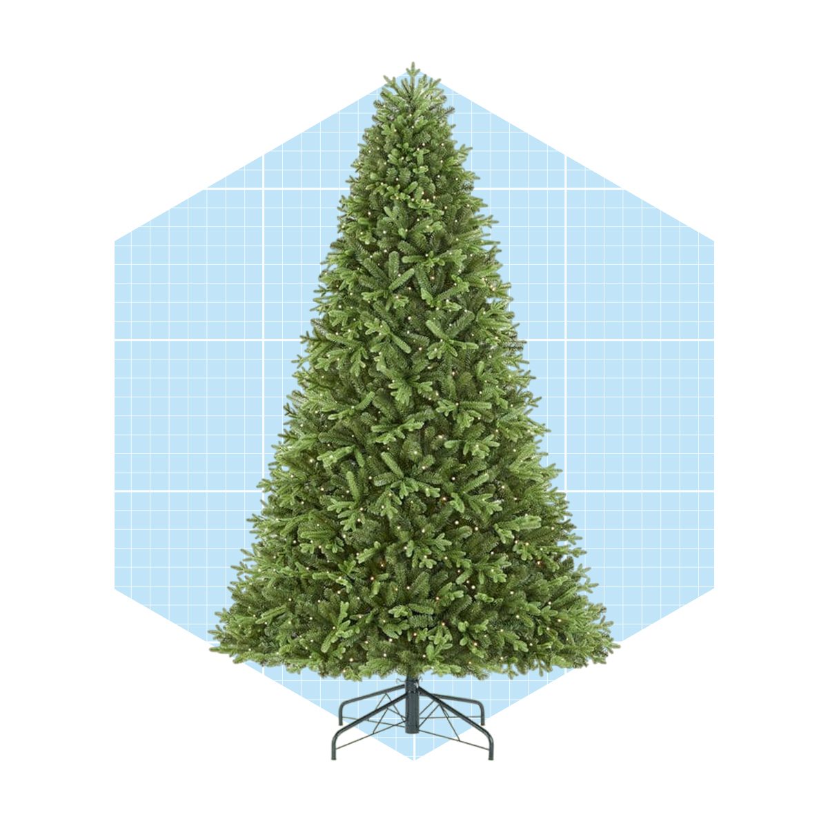Pre-Lit Vermont Spruce Quick Set Artificial Christmas Tree, Remote