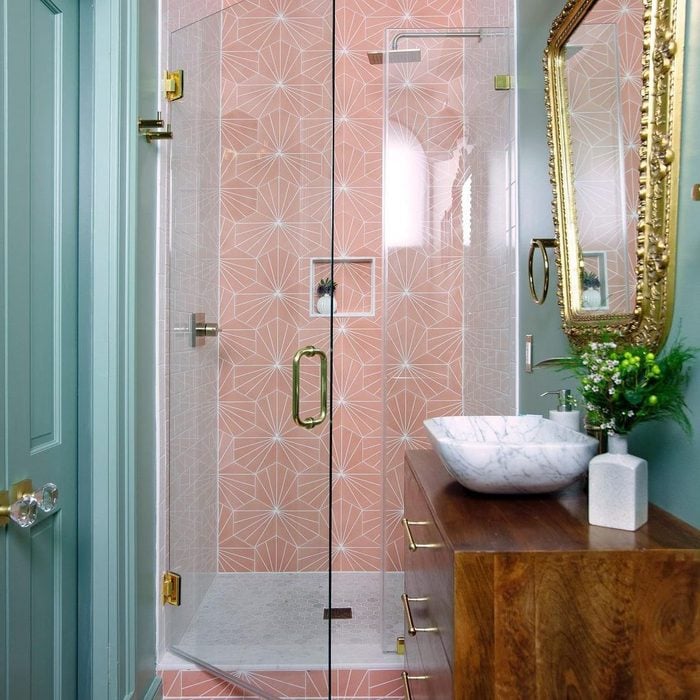 Unexpected Color Luxury Shower Design Ideas
