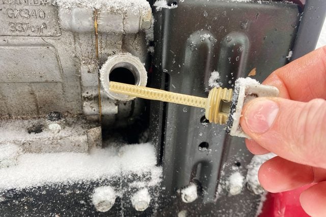 check Oil of snow blower